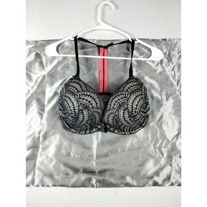 Victoria Secret Lot Of 2‎ Bras Women's 32DDD Pink Black Very Sexy Lightly Lined